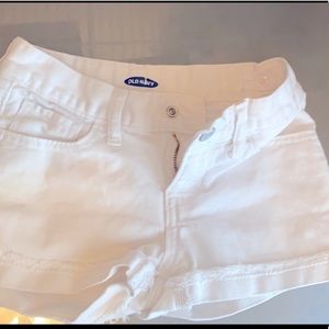 Old Navy White Denim Girl Shorts